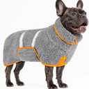 Bienbee Dog Bathrobe, Quick Drying Super Absorbent Dog Robes for After Bath, Warm Keeping Dogs Towel, Dogs Bath Supplies, Gray M (Grey)