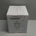 FUDESY Outdoor Post Light, Outdoor White Lamp Post Light Fixture with Pier Mount Base, Waterproof Pole Light Fixture with E26 Socket, Exterior Lamp Post Lantern for Garden Yard Patio Pathway (No Sensor)