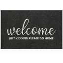 AAZZKANG Door Mats Outdoor Non Slip Funny Welcome Mats Please Go Home Doormat Easy to Clean Front Door Mat for Entrance,Indoor