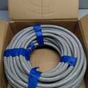 3/8" Pressure Washer Hose 100FT 4800 PSI, Kink Resistant Steel Braided Layer & NonMarking Rubber for Hot/Cold Water, High Power Washer Hose With 3/8 Inch Quick Connect & M22 Fitting, Gray
