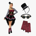 Morph, Steampunk Halloween Costumes, Victorian Steampunk Costumes for Women, Steampunk Costume Women
 Size S