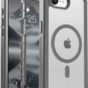 Magnetic for iPhone 16e Case, [Compatible with MagSafe][Military Grade Drop Protection][Heavy Duty Protection][Non-Slip][Shockproof] 2-Layer Durable Bumper Phone Case 6.1''-Gray