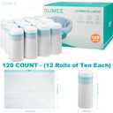 120 Disposable Commode Liners for Bedside Commode, Beside Commode Liners, Portable Potty Liners for Adults, Toilet Liners Portable Commode Bags for Commode Chair (Blue - 120 Liners)