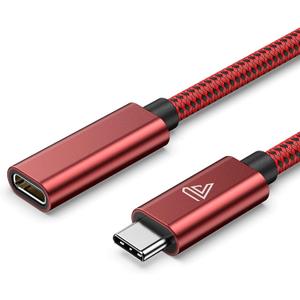 USB C Extension Cable (20Gbps/240W/3.3Ft), USB 3.2 Type C 3.1 Male to Female Extension Charging & Sync for iPhone 16 15 Pixel PSVR2 MacBook Air Pro/New iPad Dell XPS Surface Book Red
