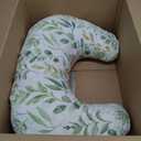 Boppy Nursing Pillow - Firm, Ergonomic U-Shaped Bottle and Breastfeeding Pillow with High Lift for Comfort and Support, Spacious Surface - Green Sage Leaf