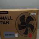 VAGKRI Wall Mount Fan, 16 Inch Wall Fans with 5 Blades, 5 Speeds, 8 Hour Timer, 90 Oscillating Quiet Fan with Remote for Home Office Bedroom Living Room Garage (Black)