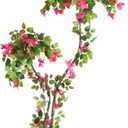 6FT Tall Artificial Bougainvillea Tree Fake Bougainvillea Tree with Flowers in Plastic Pot, Faux Silk Pink Spiral Blooming Tree for Decor Outdoor or Indoor Home Office