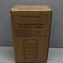 PrepNaturals 5 Pack 30 Oz Glass Meal Prep Containers - Dishwasher Microwave Freezer Oven Safe - Glass Storage Containers with Lids (Multi-Compartment)