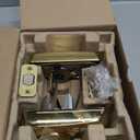 Schlage Camelot Electronic Keypad Deadbolt Lock, Keyless Front Door Entry, Mechanical Key Backup Included, Bright Brass, BE365 CAM 505