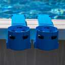 2-Pack Cup Holders for Above Ground Pool | Adjustable Drink Holder for Square Top Pools Only | Blue | Must-Have Pool Accessories | Use for Boat, Deck, Balcony | Made in Canada