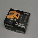 Kzreect 220W Power Inverter Compatible with DeWalt 20V/18V Batteries (Battery Not Included), DC to 110V AC Converter with 1 AC Outlet, USB-C, Dual USB-A & 400LM LED  Outdoor, Camping, Emergency Use (Yellow)