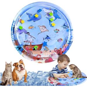 25.6 Inch Cat Water Mat Dog Water Bed Pet Wa-TER Bed Three Layer Thickening Cooling Mat Easy to Clean Suitable for All Types of Pets
