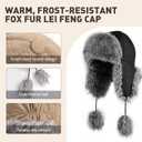 Women Faux Fur Trapper Hat with Pompoms Warm Classic Ear Flaps Fuzzy Bobble Cap Warm Outdoor Ski Snow Cap for Women and Men
