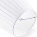Set of 6 Natural Linen White Clip On Chandelier Lamp Shades For Chandeliers, Wall Lamps, And Other Lighting Fixtures Using E12 Bulbs 4 * 6 * 5 Inch