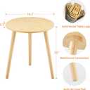 Apicizon Small Round Side Table, Modern Light Wood Side Table Bedside Nightstand End Table for Small Spaces, Bedroom, Living Room, 16.5 x 20 Inches, Natural, Round, 16.5-inch Diameter