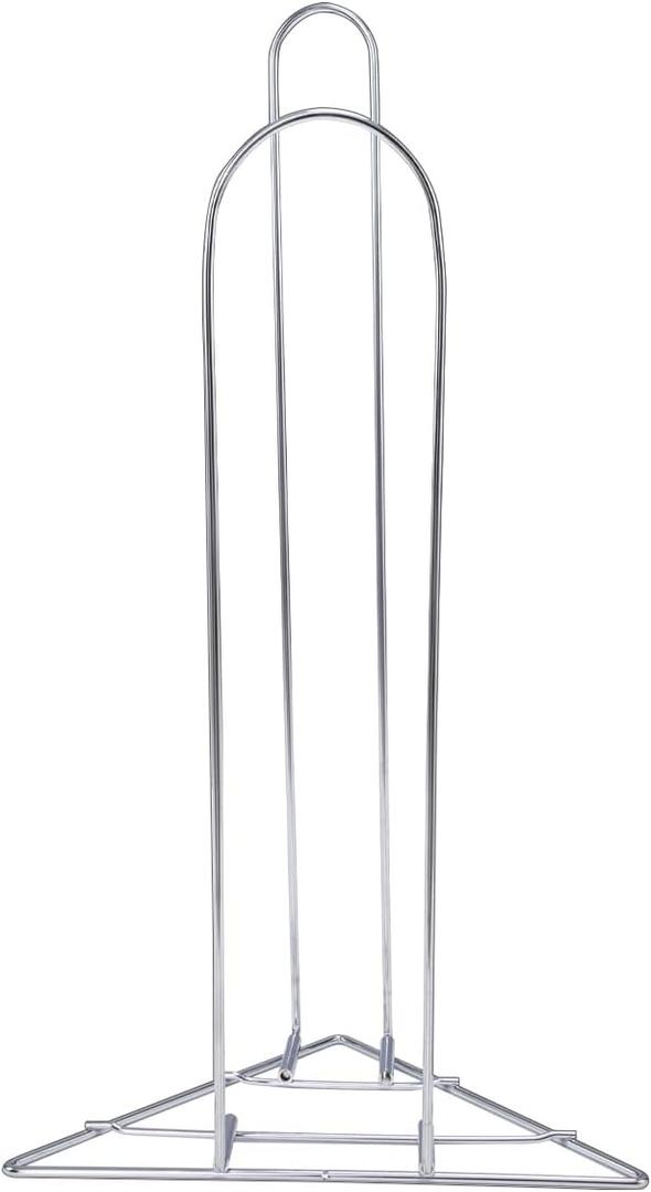 SSWBasics Chrome Clothing Hanger Holder (Fits 50-75 Hangers) Lightweight and Portable Laundry Room and Retail Hanger Organizer Stacker for Adult Size Hangers