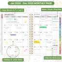 3 x 2026 Appointment Book, 30 Minutes-Hourly, Weekly  Monthly Calendar Planner 2026, Jan 2026 - Dec 2026, 6.2'' x 8.4'', 2026 Daily Planner with Tabs Pocket, Flexible Cover, Great for Office, Home, School (Multi)