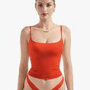 SUUKSESS Women Sexy Square Neck Tank Top Summer Y2K Going Out Basic Cami Shirt S