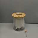 Goaste Glass Rice Dispenser with Bamboo Stand, 5L Flour Cereal Container with Airtight Lid, 8 Lbs Large Grain Food Storage Bucket, Countertop Beans Storage Tank with Measuring Cup & Valve for Dry Food