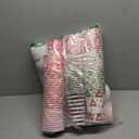 100 Pack Valentine's Day Disposable Cups 16 oz Pink Red Hearts Bear Stripe Coffee Cups Wedding Anniversary Party Supplies for Hot Chocolate Cocoa Tea Coffee Bar Accessories