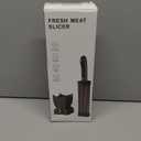 Fresh Meat Slicer, Cleaver Kitchen Knife Set Manual Meat Slicer for Beef Pork, Adjustable Thickness 2mm or 4mm, Manual Jerky Slicer for Home Cooking BBQ Hot Pot(COLOR:Black)