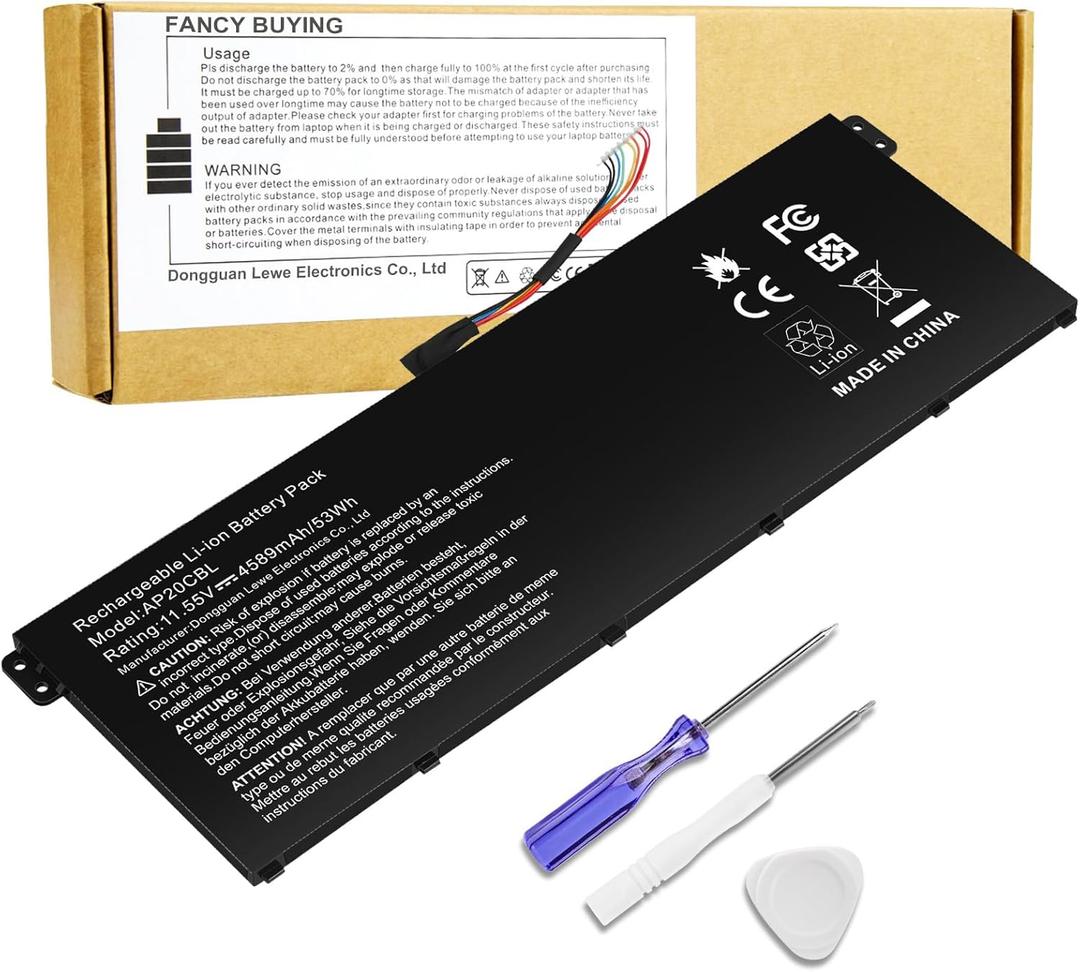 AP20CBL Laptop Battery for Acer Aspire 5 A515-45 A515-45G A515-46 A515-56 A515-56T A515-56G Aspire 7 A715-43G Swift 3 SF314-43 SF314-511 Vero AV15-51 TravelMate Spin B3 B311RNA-32 Chromebook CB315-4H