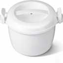 DOITOOL Microwave Rice Cooker 2 Quart, Microwave Steamer for Vegetables, 1.8L Professional Large Micro Cookware for Grains, Pasta & Potatoes - BPA Free, Dishwasher Safe
