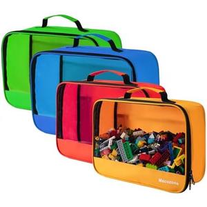 3 PCS Toys Storage Bag, Classic Bricks Building Set Storage Bag, Toy Organizer Bags for Building Toys, Puzzles, Large & X Large Size