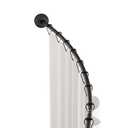 Zenna Home Rustproof Curved Shower Curtain Rod, No Drill Tension or Permanent Mount Adjustable Curved Shower Rod for Bathroom, Easy Install, Rounded for Extra Room, 50 to 72 Inches, Matte Black