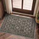 9X12 Washable Area Rug for Living Room, Vintage Boho Non-Slip, Black
