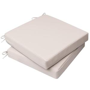 AAAAAcessories Outdoor Seat Cushions for Chairs, Waterproof, Fade-Resistant, 18" x 18" x 2", Patio Furniture Replacement Cushions, Set of 2, Sandstone Beige