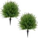 Artificial Topiary Bushes for Outdoors with Spike, Boxwood Ball Fake Shrubs UV Resistant Faux Plants for Indoor Outdoor Fall Thanksgiving Halloween Decor (Upgraded Artificial Topiary)