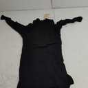 VICHYIE Women Mock Neck Ribbed Bodycon Dress Long Sleeve Mini Pencil Dresses (X-Large, Black)