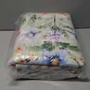 Washable Area Rug 5'7' Green Large Living Room Rug Dirty Pink Blue Floral Non-Slip Soft Boho Colorful Oriental Vintage Bedroom Carpet Dining Room Nursery Home Office Indoor Decor