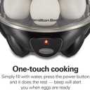 Hamilton Beach 3-in-1 Electric Egg Cooker for Hard Boiled Eggs, Poacher, Omelet Maker & Vegetable Steamer, Holds 14, Black (25508)