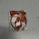 DEEKA Orange Brown Velvet Bow Headband & 2 Pcs Velvet Hair Bows Set Uniform Hair Accessories Hair Band for Little Toddler School Girls -Orange Brown (Caramel)