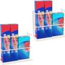 Gypie 2 Pack Kitchen Wrap Organizer Door Mount, Aluminum Foil Holder Cabinet Door Organizer Cabinet Storage Basket for Kitchen Wrap/Food Bag Storage, White