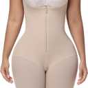 SHAPSHE Fajas Colombianas Tummy Control Shapewear Faja Body Shaper Post Surgery Compression Garment Shapewear for Women Tan, M