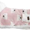 GabeFish Dog Cape Blanket for Small Dogs, Cute Puppy Fleece Pajamas, Cats Cold Weather Coat Wraps with Hood Pink Small (S: Recommand Weight 3-6 lbs (1.5-3kg))