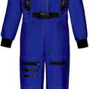 Astronaut Costume for Kids Space Pilot Toddler Boys Birthday Halloween Costumes Blue, 10-12 Years
