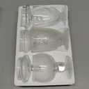 Elements Clear Glass Apothecary Jars with Lids, Set of 3 - Decorative Storage Jars for Home, Kitchen, Bathroom - 10, 9.5, 8.5 Inch Handcrafted Display Jar Set