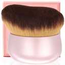 Extra Large Body Makeup Brush For Self Tanner, Leg Makeup &Bronzer Blend,75 mm Wide-headed Kabuki Brush Provides More Even &Pretty Application, Oval Face&Back Makeup Brush, Wet&Dry Use- Pink Rose Gold