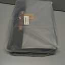 Large Storage Baskets with Clear Window, See Through Closet Organizer with PU Handles, Linen Foldable Storage Bins for Organizing Clothes, Toys, Books (Black) (Large-14.9"x9.8"x9.8")