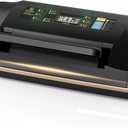 95kpa Vacuum Sealer Machine,Commercial Full Automatic Food Sealer,10-in-1 Sealing System with Double Heat Seal,Bags Storage, Easy-Lock Handle,Build-in Cutter,1 Bag Rolls and 10 pcs Pre-cut Bags