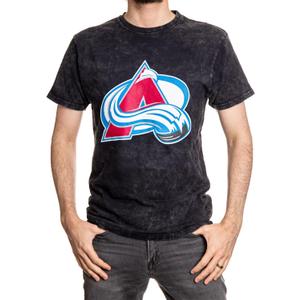 Calhoun NHL Surf & Skate Men's Garment Dyed Vintage T-Shirt (X-Large, Colorado Avalanche)