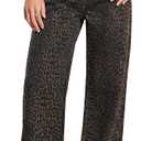 Baggy Jeans Womens Wide Leg Trendy High Waist Leopard Print Loose Fit Straight Denim Pants Y2k Vintage Style Casual (L)