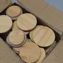 40 Pcs Bamboo Mason Jar Lids, Reusable Natura Wooden Storage Canning Lids with Silicone Ring, 20pcs Regular Mouth 20pcs Wide Mouth Home Kitchen Container Covers Food Grade Fit and Airtight