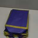 Sweetude 16 Pcs Reusable Gift Bags with Handles Non Woven Reusable Goodie Gift Tote Bags for Wedding Shopping Retail Birthday Holiday Graduation Bridesmaid Favor(Blue Gold,8 x 4 x 10 Inch)