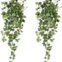 Artificial Hanging Plant, 2Pcs Faux Potato Greenery Vines Garland Hanging Plants Fake Ivy Plant Vine for Home Decor Indoor Outdoor Wall Living Office Wedding Party Garden Decorations