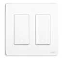MOES Smart Single Pole Light Switch, 2.4GHz WiFi Wall Switch, Needs Neutral Wire, Multi-Control, Smart Life/TUYA APP Control, Voice Control with Alexa/Google Home, White 2 Gang